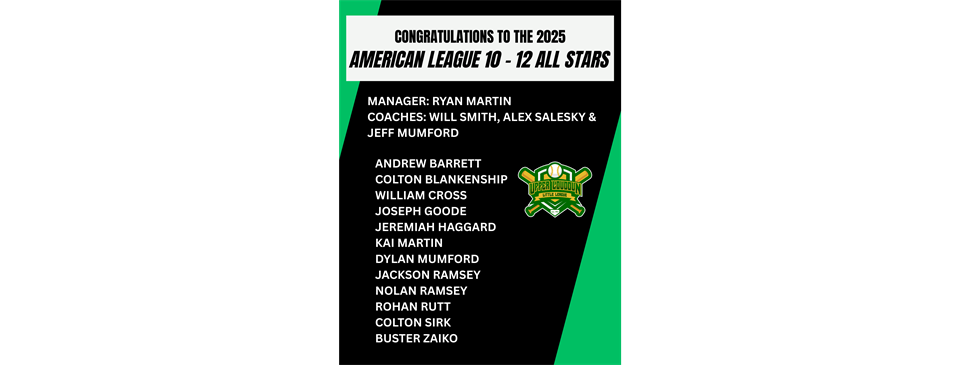 2025 ULLL Little League All Stars - American League