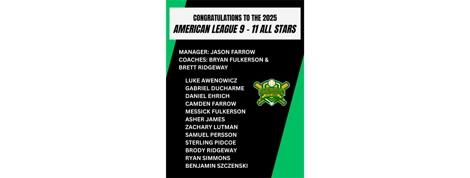 2025 ULLL 11's  All Stars - American League