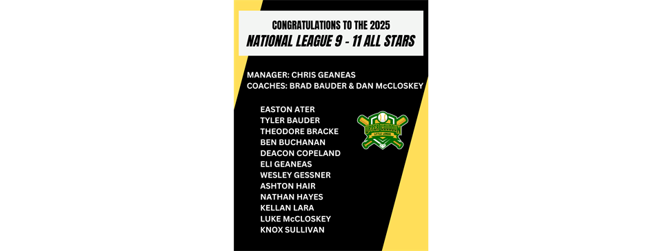2025 ULLL 11's  All Stars - National League