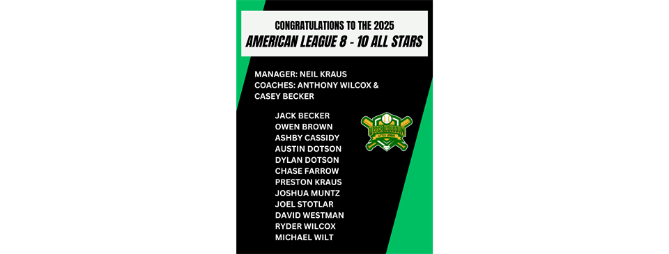 2025 ULLL 10's  All Stars - American League